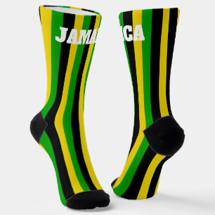 jamaikanische Flaggenfarben gestrichen Socken