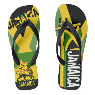 Jamaikanische Flaggenflocken Flip Flops