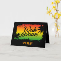 jamaikanische Freunde Wah Gwaan Rasta Flag gefärbt