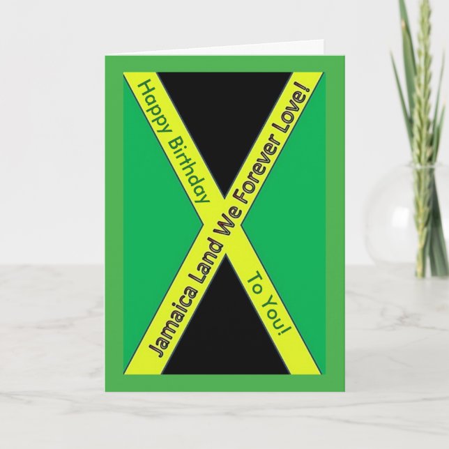 Jamaikanische Geburtstags-Karte Karte (Vorderseite)