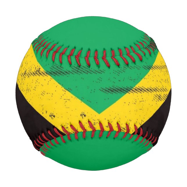 Jamaikanische Grunge-Flagge Baseball (Vorderseite)