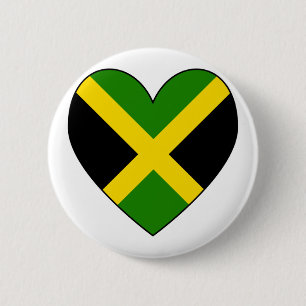 Jamaikanische Herzflagge Button
