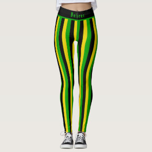 Jamaikanische Insel-Vibes gestreift Leggings