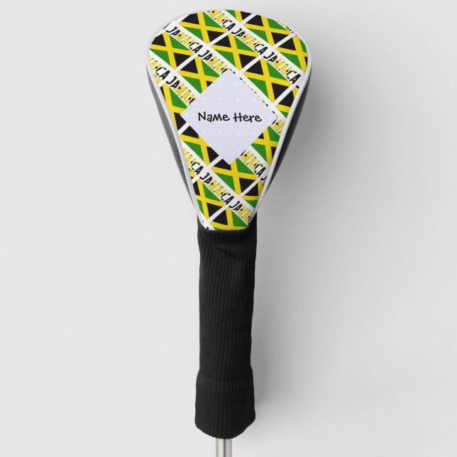 Jamaikanische jamaikanische Flagge geteert Persona Golf Headcover (Vorderseite)