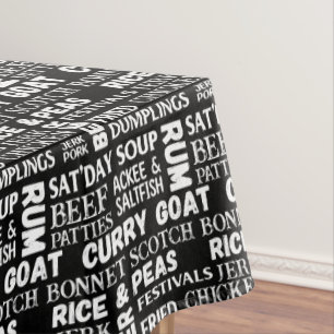 jamaikanische Küche Typografic Caribbean Restauran Tischdecke