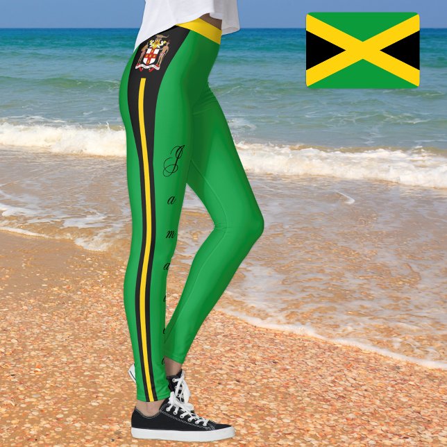 Jamaikanische ModeLeggings, jamaikanische Flagge / Leggings (Von Creator hochgeladen)
