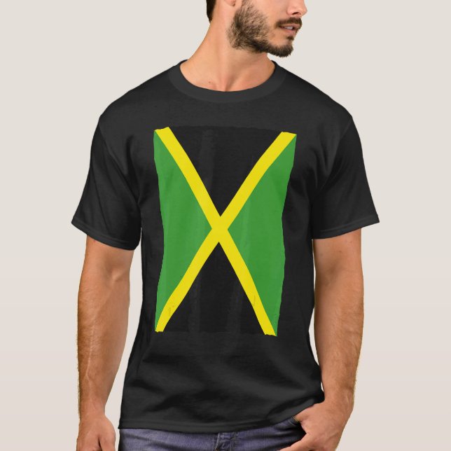 Jamaikanische Retro Vintage Nationalflagge Jamaika T-Shirt (Vorderseite)