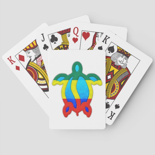 Jamaikanische Schildkröte Spielkarten (Rückseite)