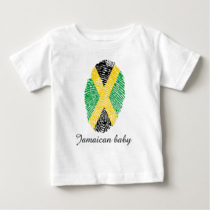 Jamaikanische Touchfingerabdruckflagge Baby T-shirt