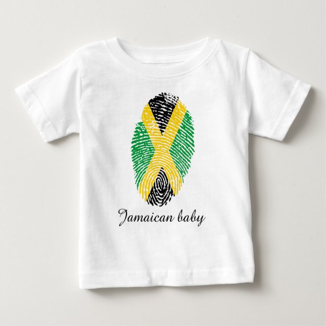 Jamaikanische Touchfingerabdruckflagge Baby T-shirt (Vorderseite)