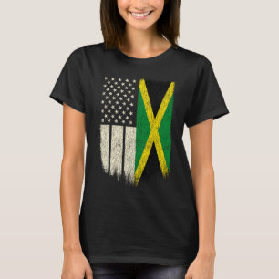 Jamaikanische und amerikanische Flagge Jamaika Erb T-Shirt