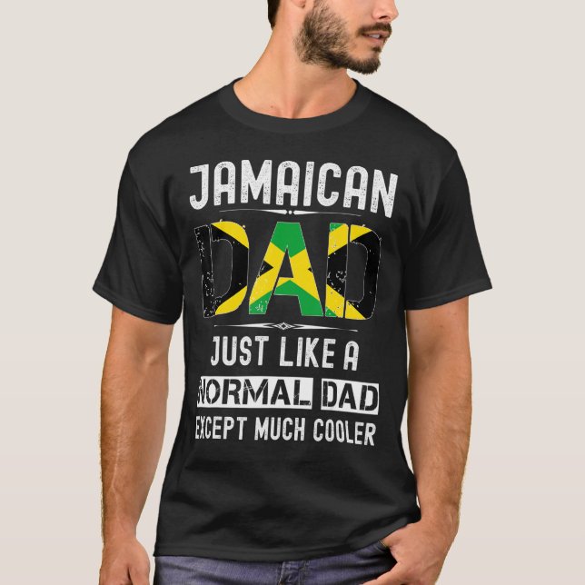 Jamaikanische Vater Fathers Day Jamaica Flag Men B T-Shirt (Vorderseite)