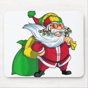 Jamaikanische Weihnachtsfeier rasta santa claus ra Mousepad