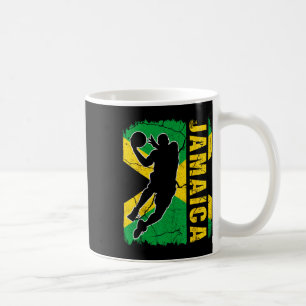 Jamaikanischer Bysketbyll Spieler Jamaica Flagge B Kaffeetasse