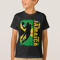 Jamaikanischer Bysketbyll Spieler Jamaica Flagge B