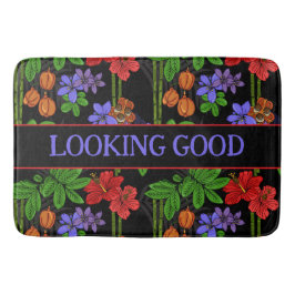 Jamaikanischer Dschungel Tropische Blumen und Früc Badematte