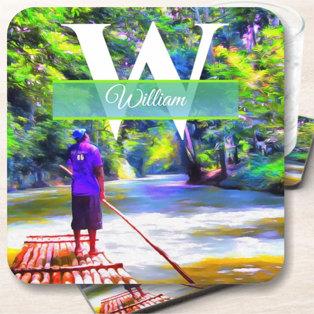 Jamaikanischer Fluss Raft Ride J001 Getränkeuntersetzer (Von Creator hochgeladen)