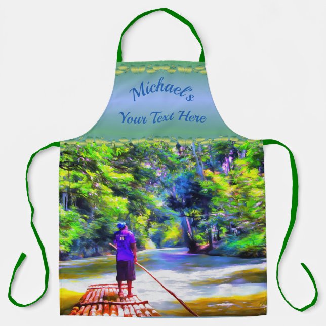 Jamaikanischer Fluss Raft Ride J001 Schürze (Vorderseite)