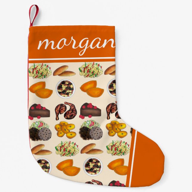 Jamaikanischer Food Ackee Saltfish Curry Ziege Bul Kleiner Weihnachtsstrumpf (Vorderseite)