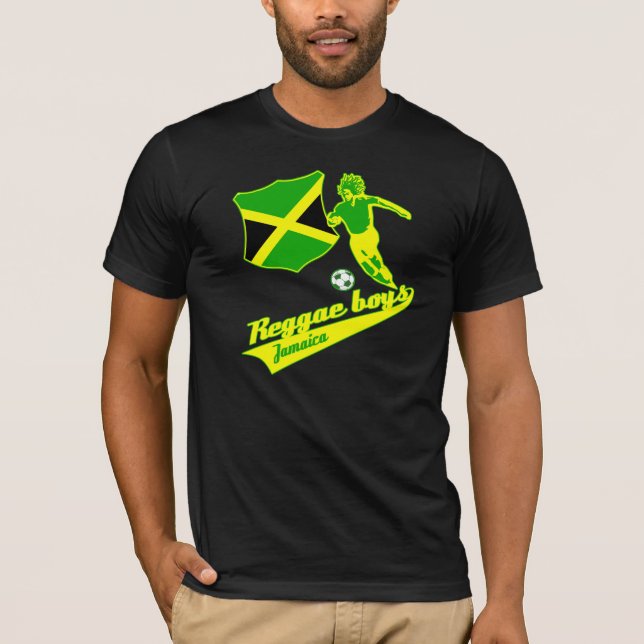 Jamaikanischer Fußballentwurf T-Shirt (Vorderseite)