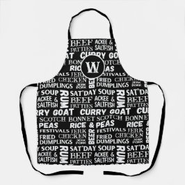 Jamaikanischer Koch Mit Monogramm Küche Schürze