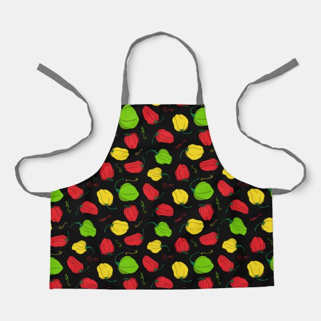 Jamaikanischer Koch Scotch Bonnet Chili Paprikasch Schürze (Vorderseite)