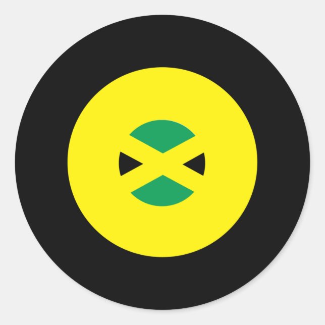 Jamaikanischer Mod-Round-Sticker Runder Aufkleber (Vorderseite)
