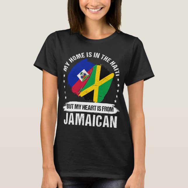 Jamaikanischer Patriot Haitianischer Flagge Haitia T-Shirt (Vorderseite)