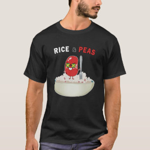 Jamaikanischer Reis und jamaikanische Flaggenfarbe T-Shirt