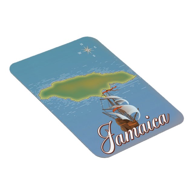 Jamaikanischer Reiseplan Magnet (Rechte Seite)