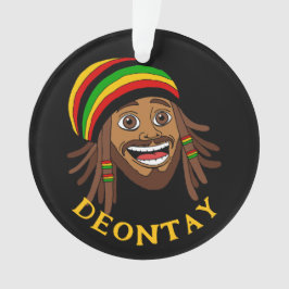 Jamaikanischer süßer Rasta-Mann personalisiert Ornament