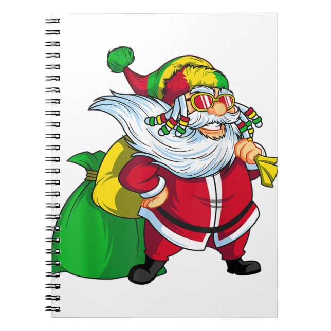 jamaikanischer Weihnachtsmann rasta santa claus ra Notizblock (Vorderseite)