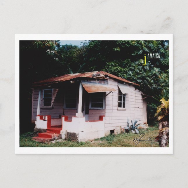 Jamaikanisches Altes Haus Postkarte (Vorderseite)