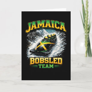 Jamaikanisches Bobteam Feiertagskarte