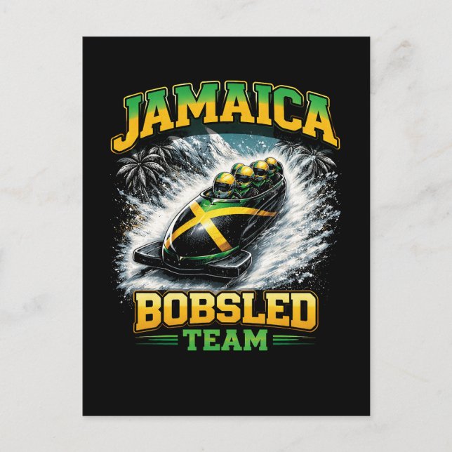 Jamaikanisches Bobteam Postkarte (Vorderseite)