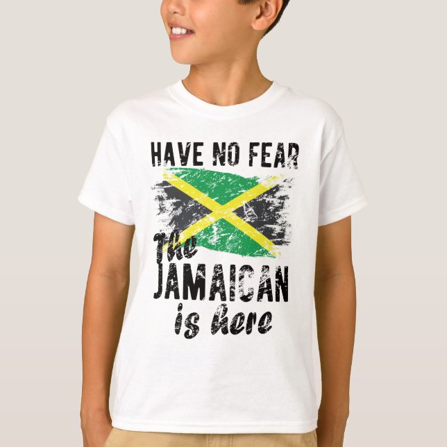 Jamaikanisches Erbe Jamaica Roots Jamaikanische Fl T-Shirt (Vorderseite)
