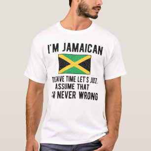 Jamaikanisches Erbe Jamaica Roots Jamaikanische Fl T-Shirt