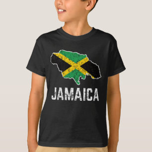 Jamaikanisches Erbe Jamaica Roots Jamaikanische Fl T-Shirt