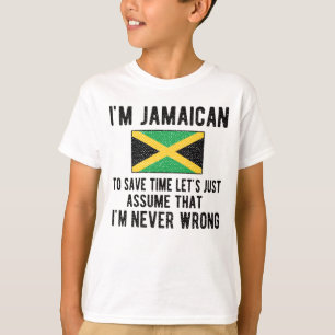 Jamaikanisches Erbe Jamaica Roots Jamaikanische Fl T-Shirt