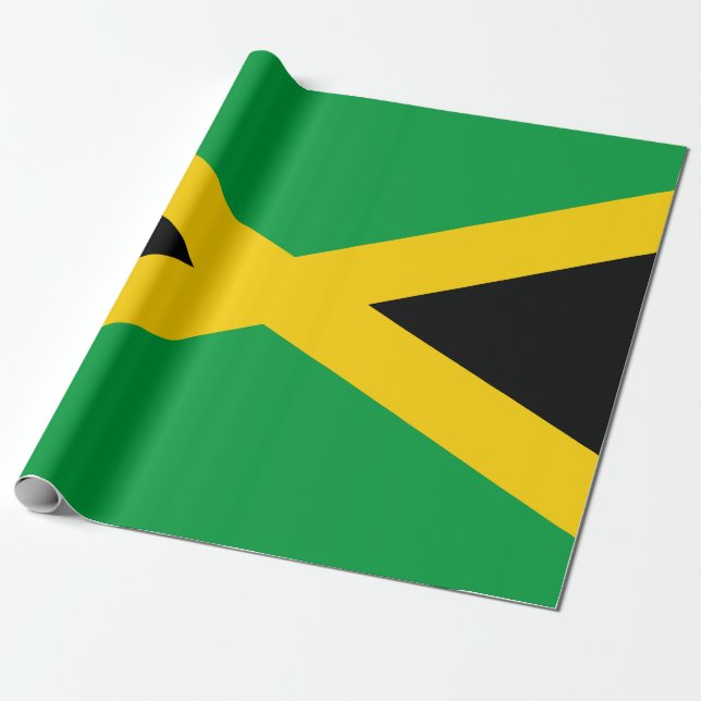 jamaikanisches Flag Wrapping Paper Geschenkpapier (Ungerollt)
