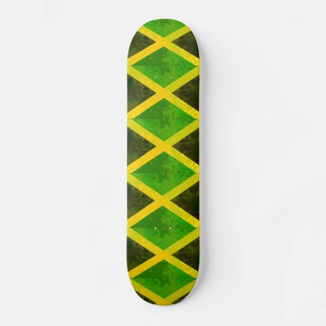 jamaikanisches Flaggendesign Skateboard (Vorderseite)