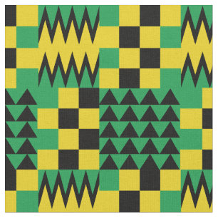 jamaikanisches Flaggenfarbenmuster Stoff