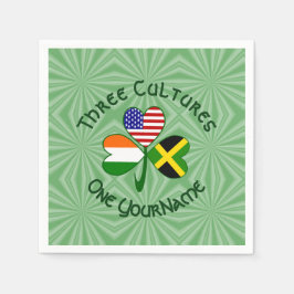 jamaikanisches irisches Kleeblatt Personalisiert Serviette