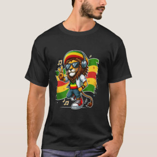 jamaikanisches Pride-Lion-Friedenszeichen mit jama T-Shirt
