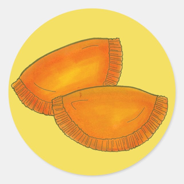 Jamaikanisches Rindfleisch Patty Patties - Gelbes  Runder Aufkleber (Vorderseite)