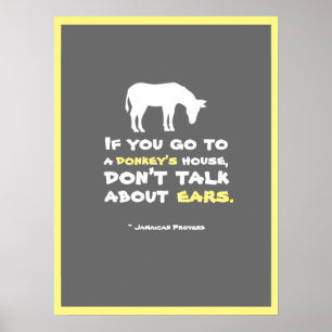 Jamaikanisches Sprichwort Poster