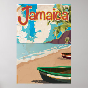 Jamaikanisches vintage Ferienposter Poster