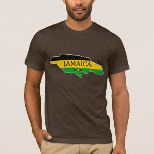 Jamaikas Map Designer Name-Brand-T - Shirt
