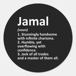 Jamal Definition Personalisiert Name Funny Birthda Runder Aufkleber