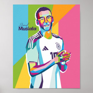 Jamal Musiala Wpap Pop Art Poster